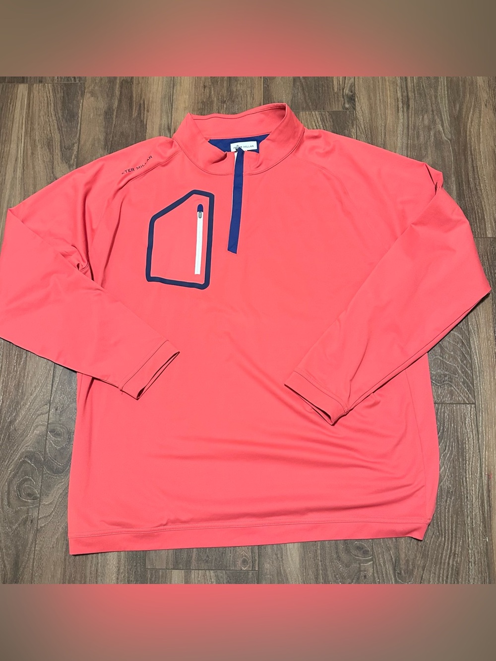 Peter Millar Crown Sport Forge Performance 1/4 Zip Pullover Men’s  XXL Coral